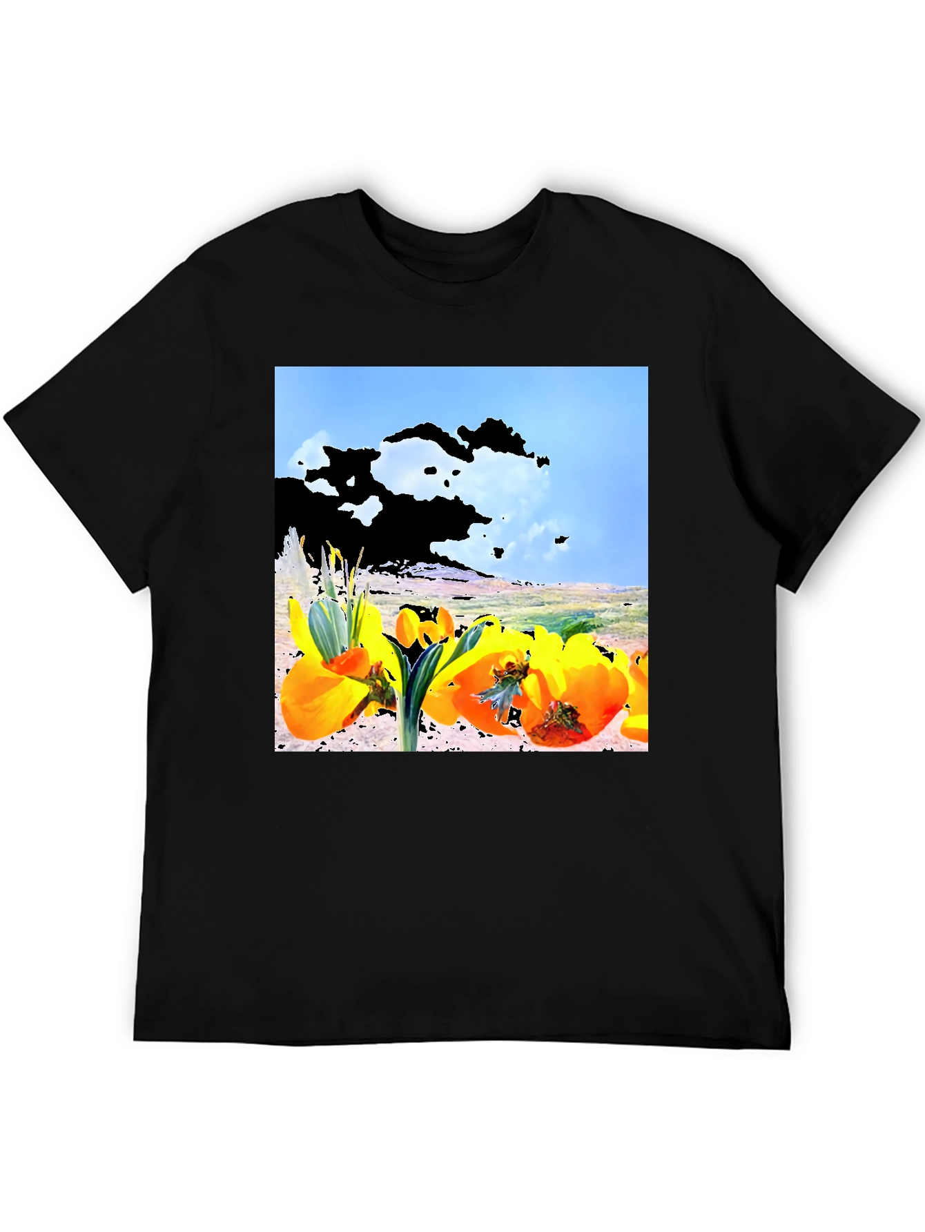 Floral Landscape Graphic Tee
