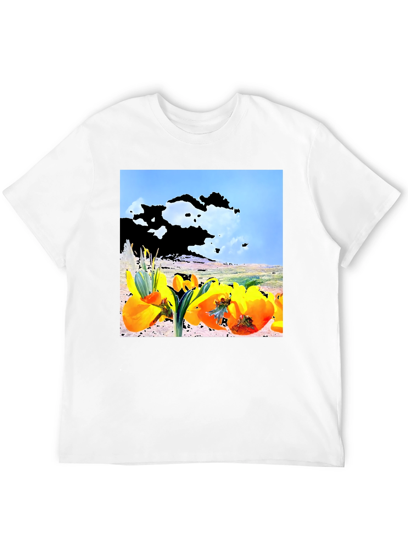 Floral Landscape Graphic Tee