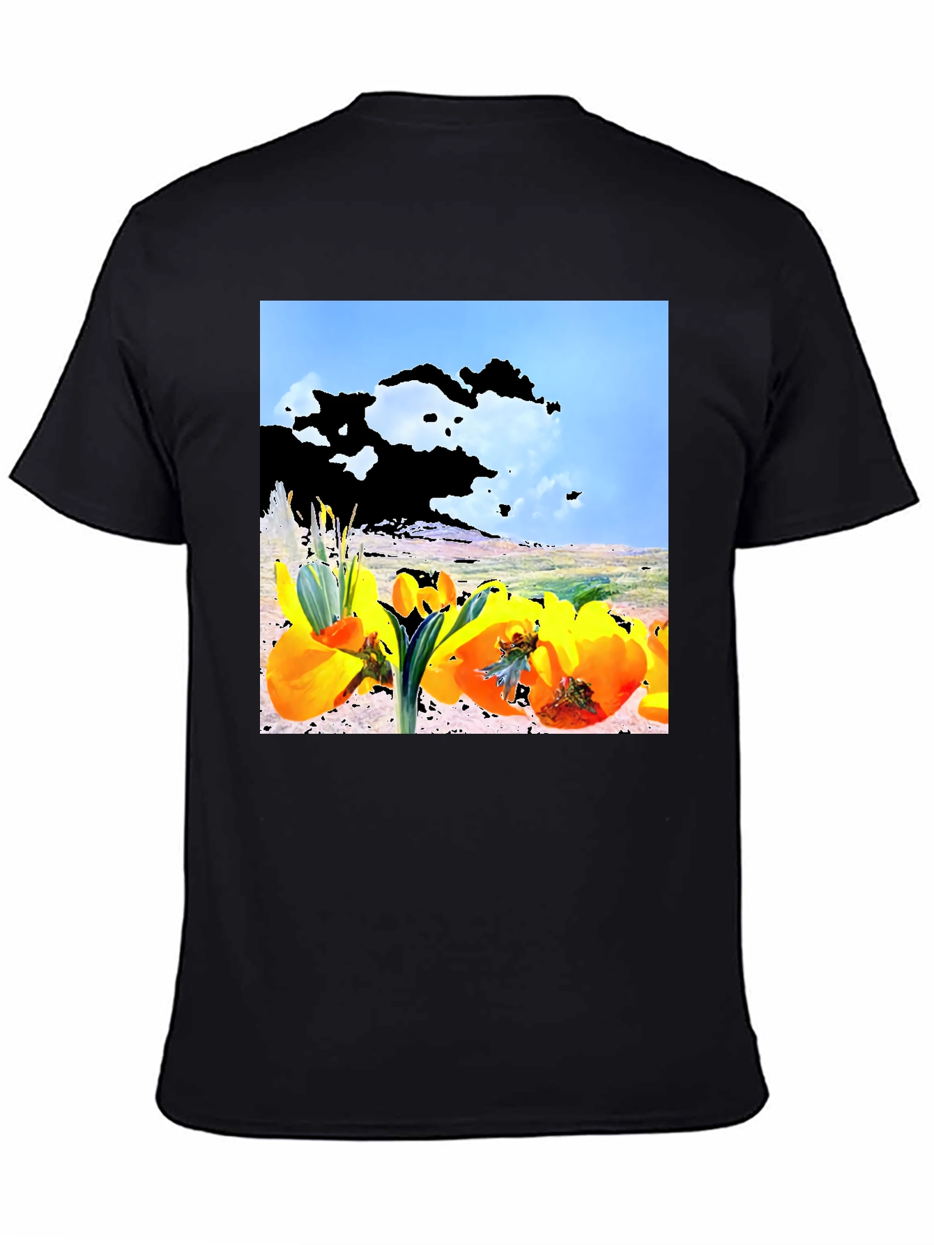 Floral Landscape Graphic Tee