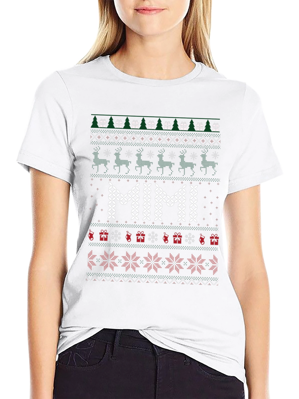 MIMI Christmas Ugly Sweater Style T-Shirt