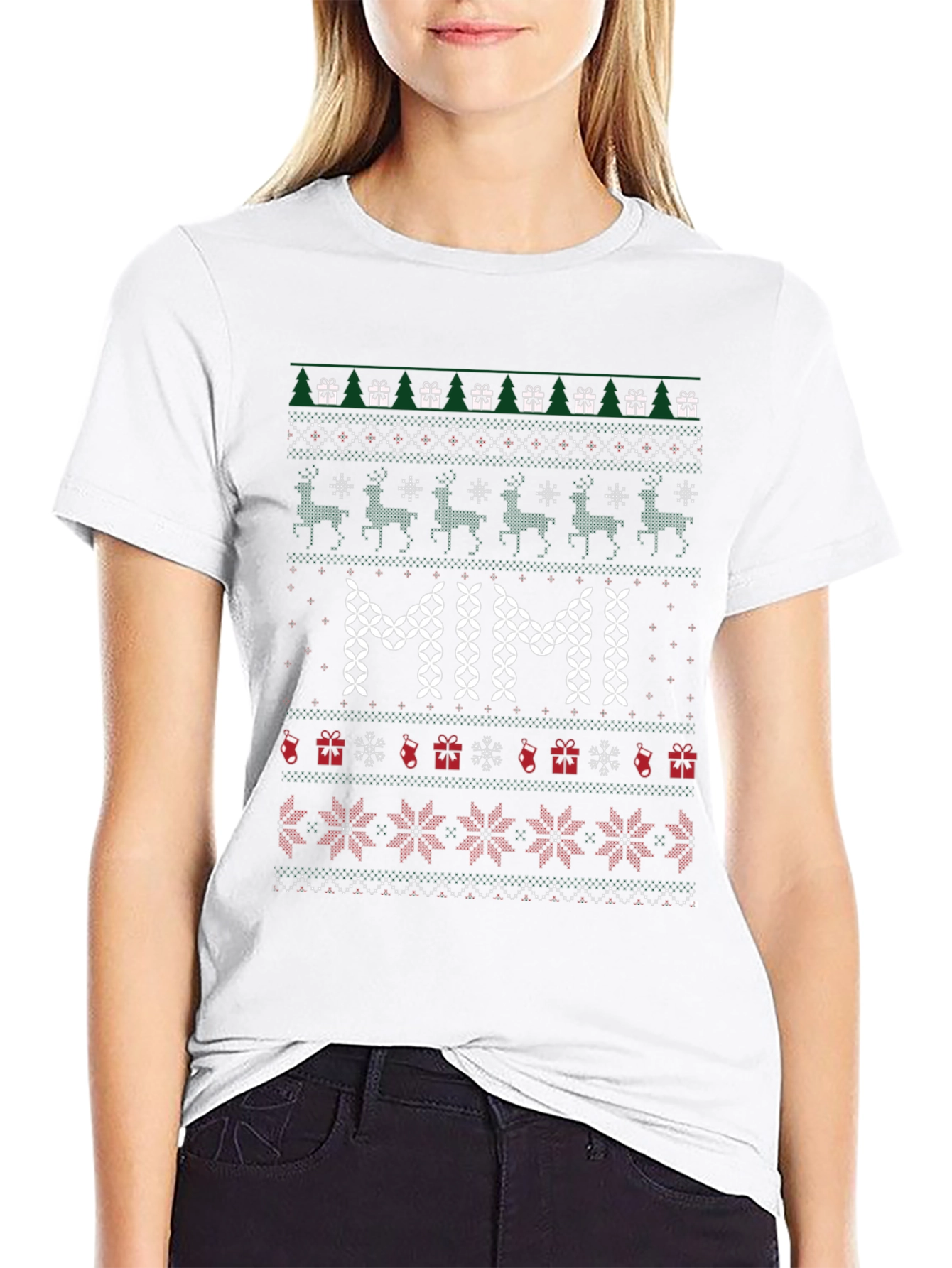 MIMI Christmas Ugly Sweater Style T-Shirt