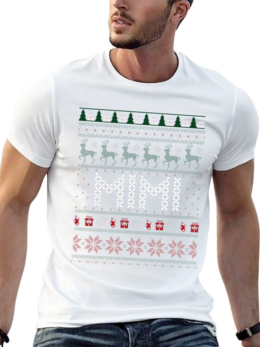 MIMI Christmas Ugly Sweater Style T-Shirt