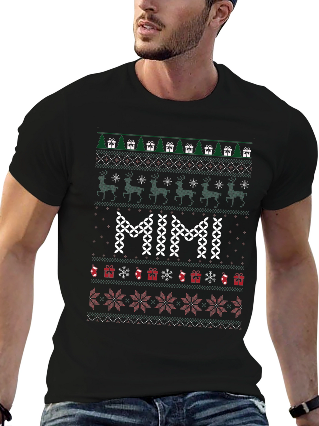 MIMI Christmas Ugly Sweater Style T-Shirt