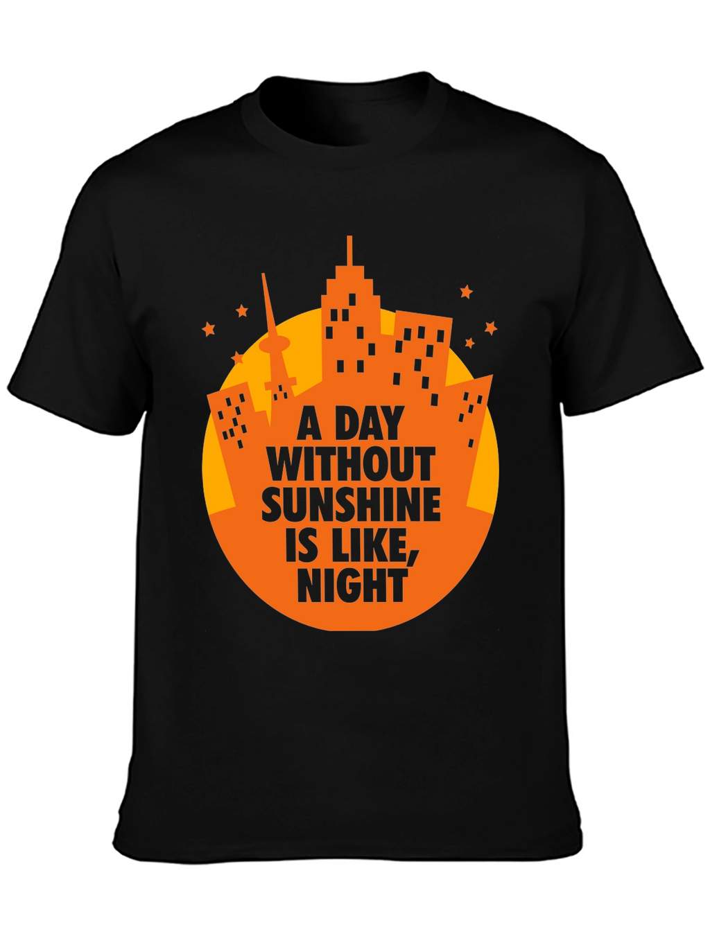 Sunshine Humor Graphic Tee - Mens Black T-Shirt