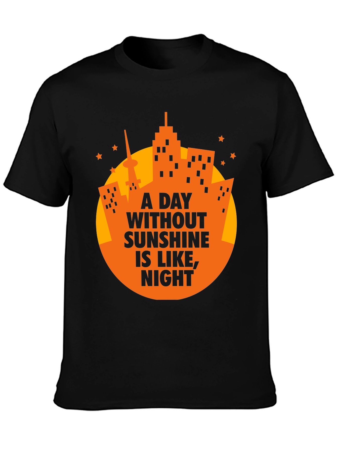 Sunshine Humor Graphic Tee - Mens Black T-Shirt