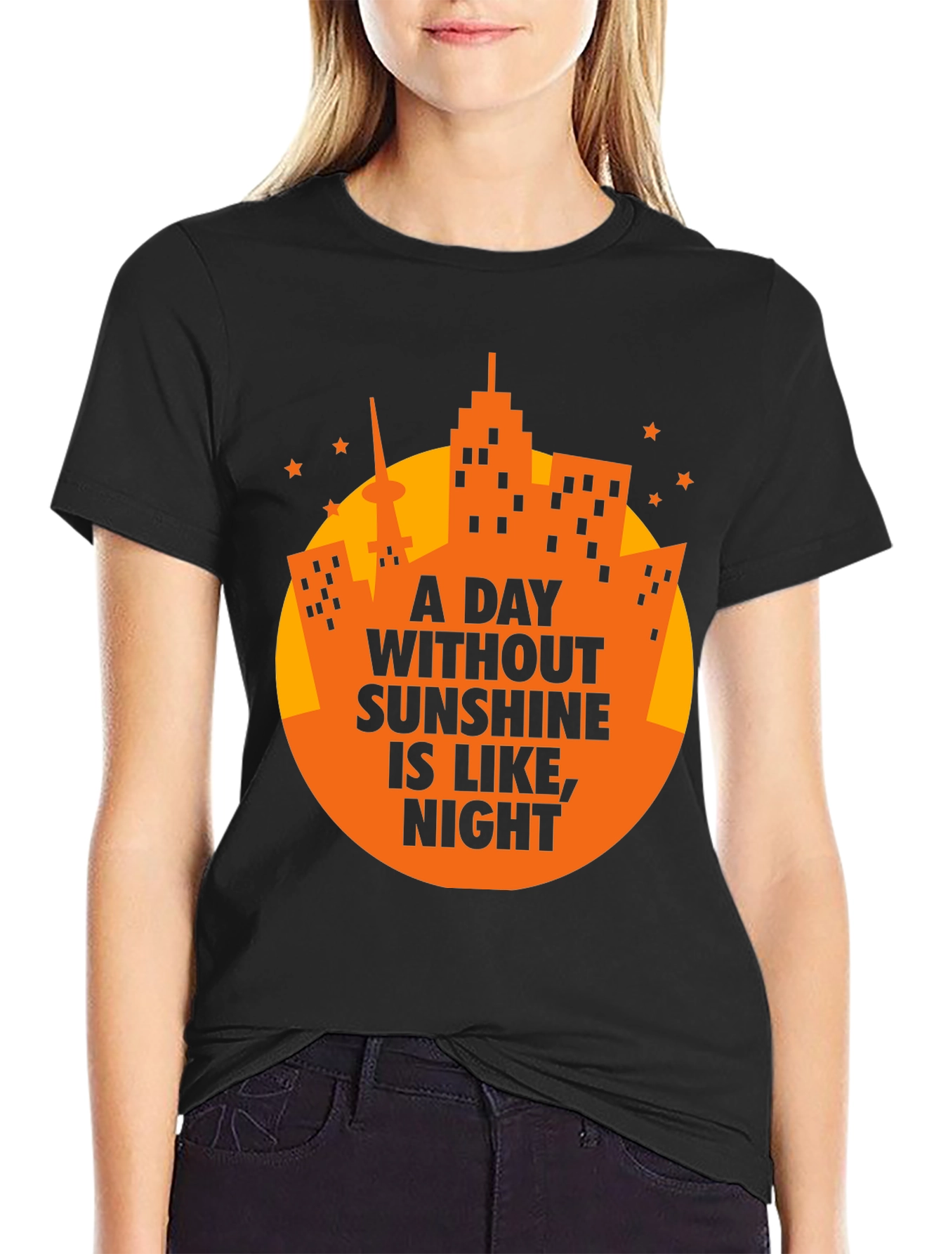 Sunshine Humor Graphic Tee - Mens Black T-Shirt