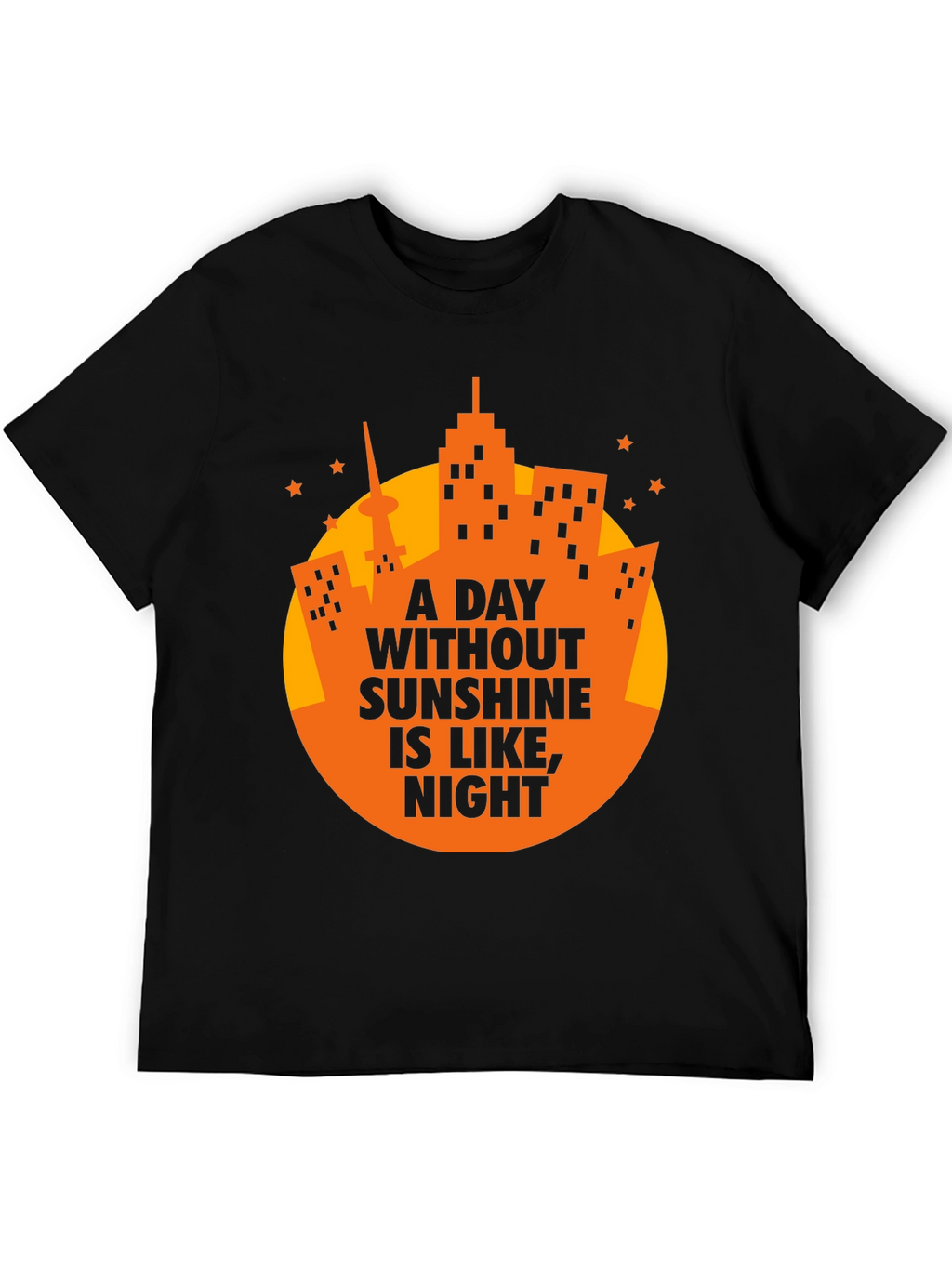Sunshine Humor Graphic Tee - Mens Black T-Shirt