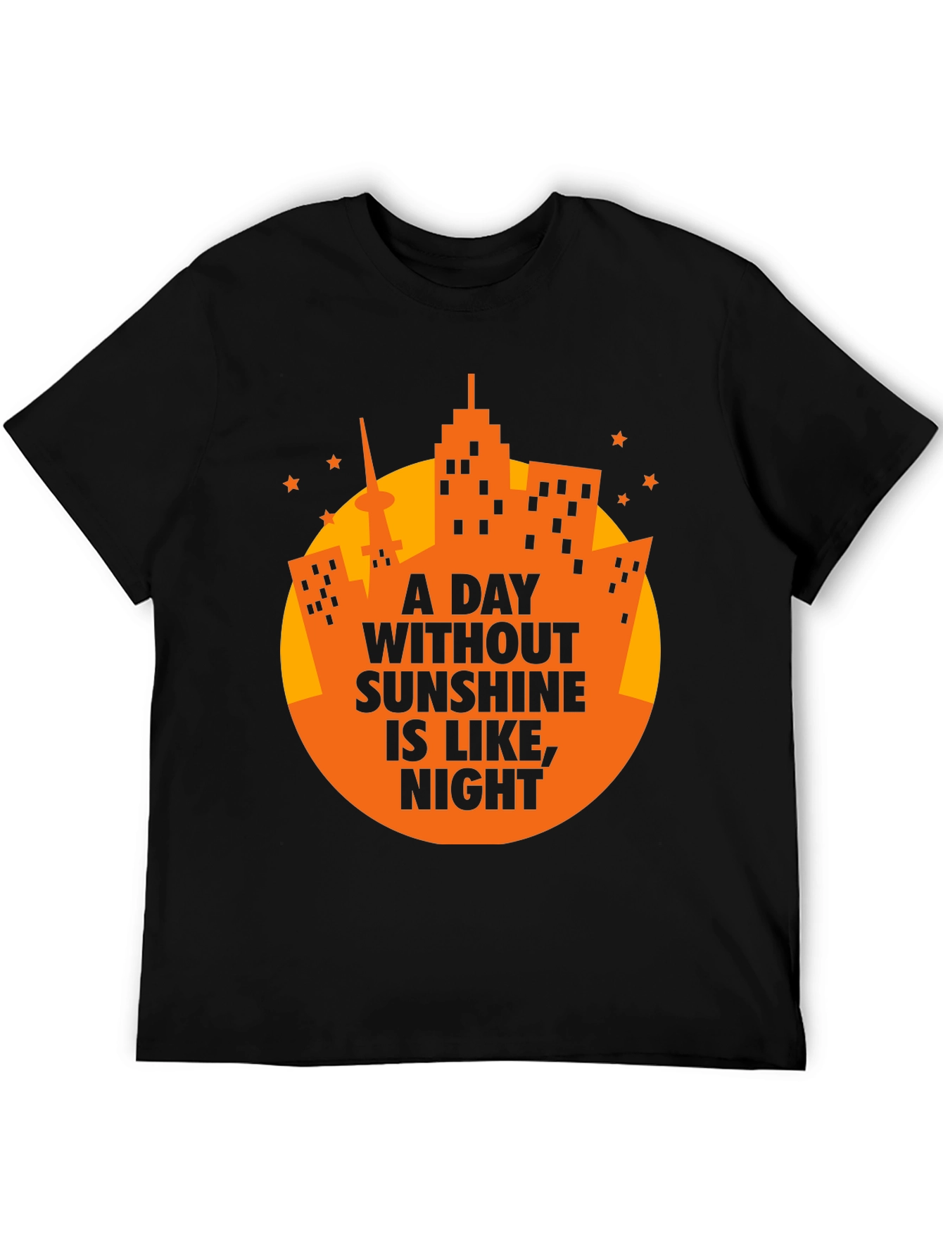 Sunshine Humor Graphic Tee - Mens Black T-Shirt