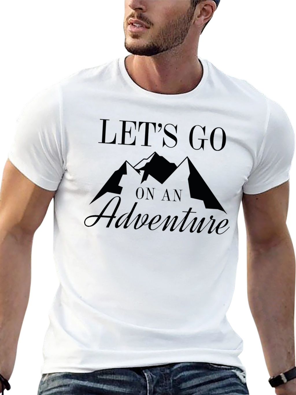 Adventure Awaits Black Graphic Tee