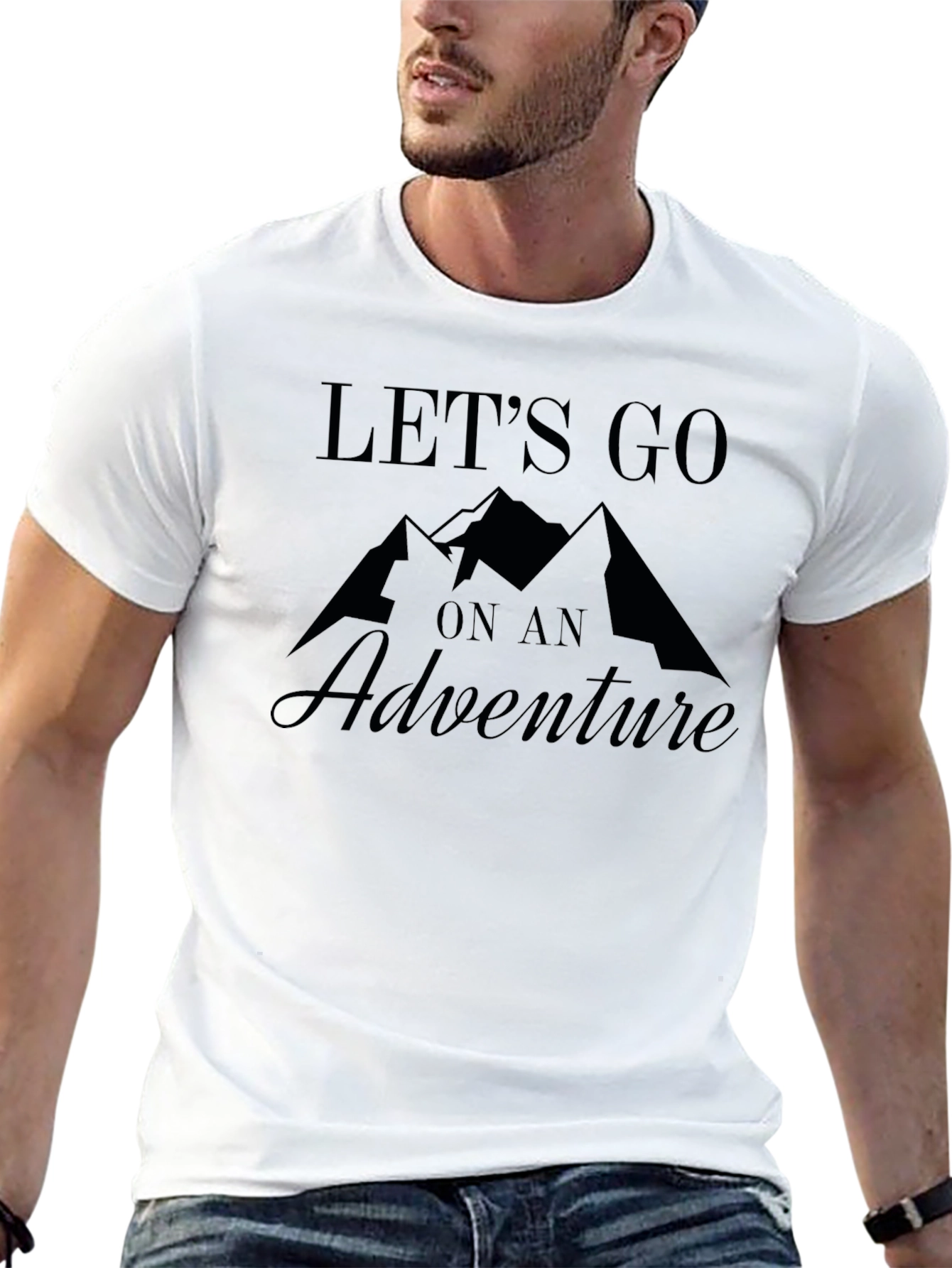 Adventure Awaits Black Graphic Tee