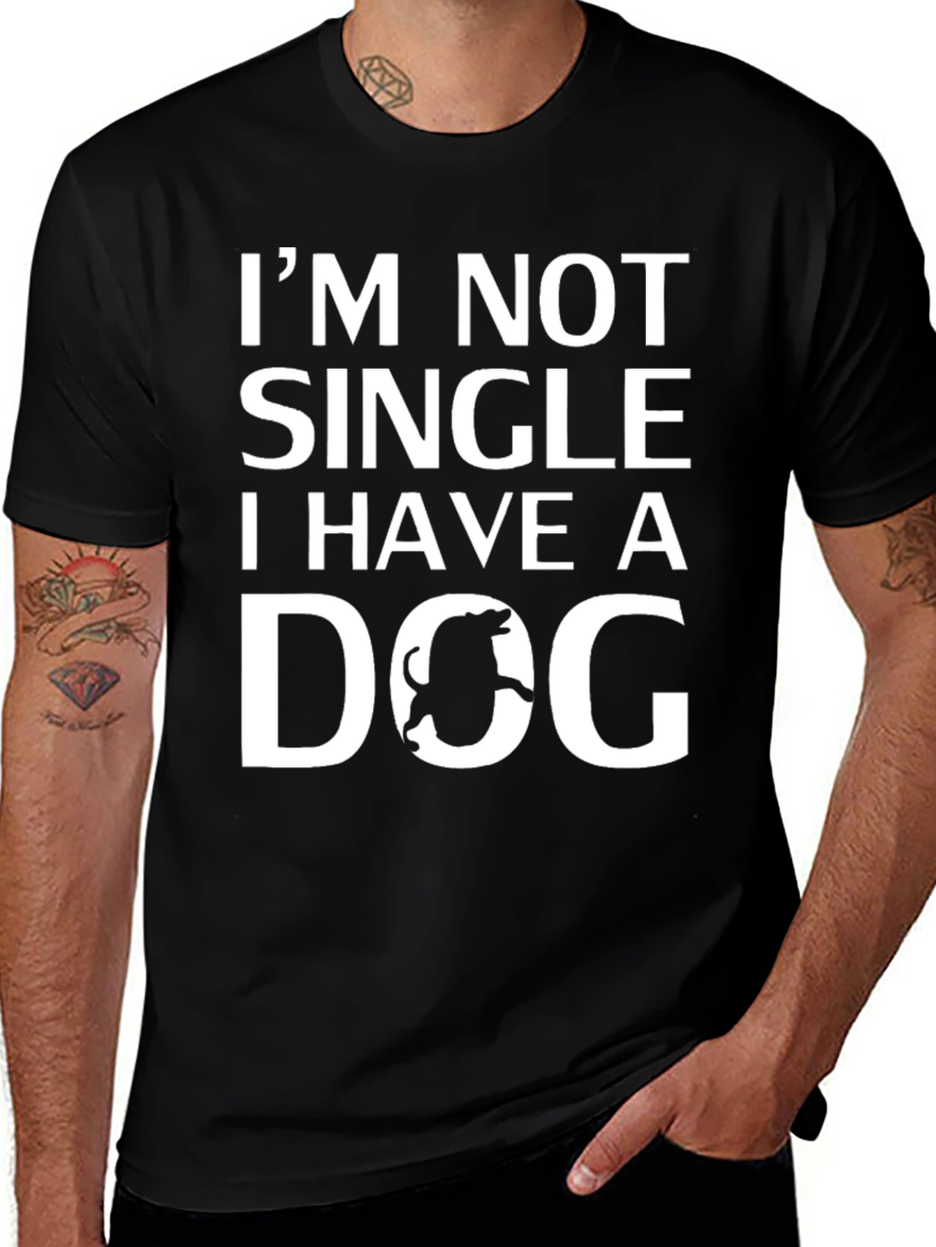 Im Not Single I Have a Dog Graphic T-Shirt