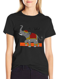 Thai Elephant Graphic Print Tee