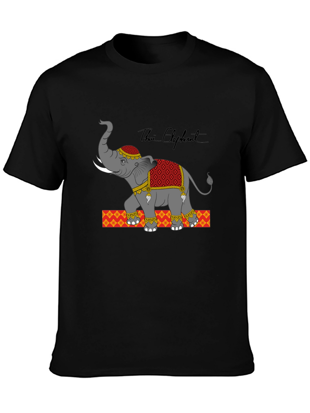 Thai Elephant Graphic Print Tee