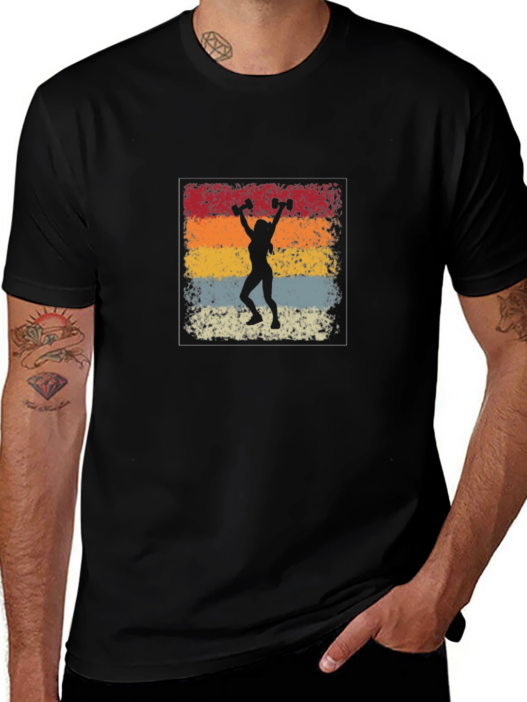 Retro Gym T-Shirt - Weightlifting Design