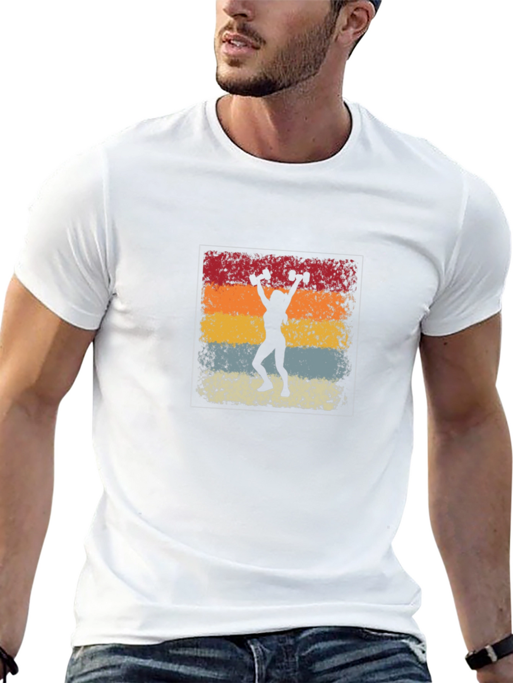 Retro Gym T-Shirt - Weightlifting Design