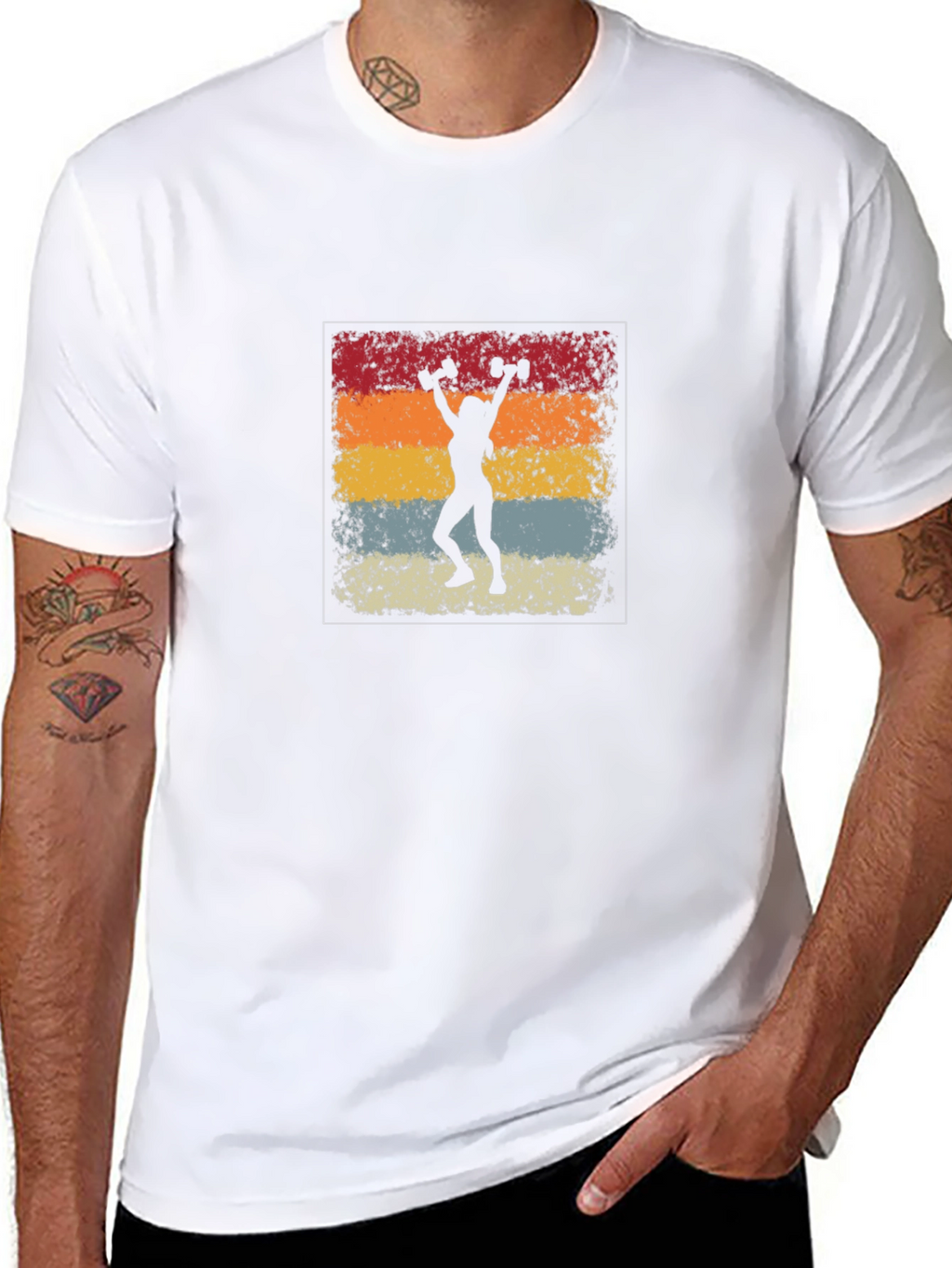 Retro Gym T-Shirt - Weightlifting Design