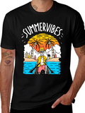 Summer Vibes Skeleton Graphic Tee