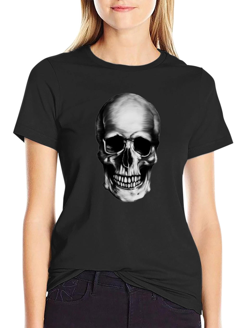 Skull Graphic Black T-Shirt - Edgy Style