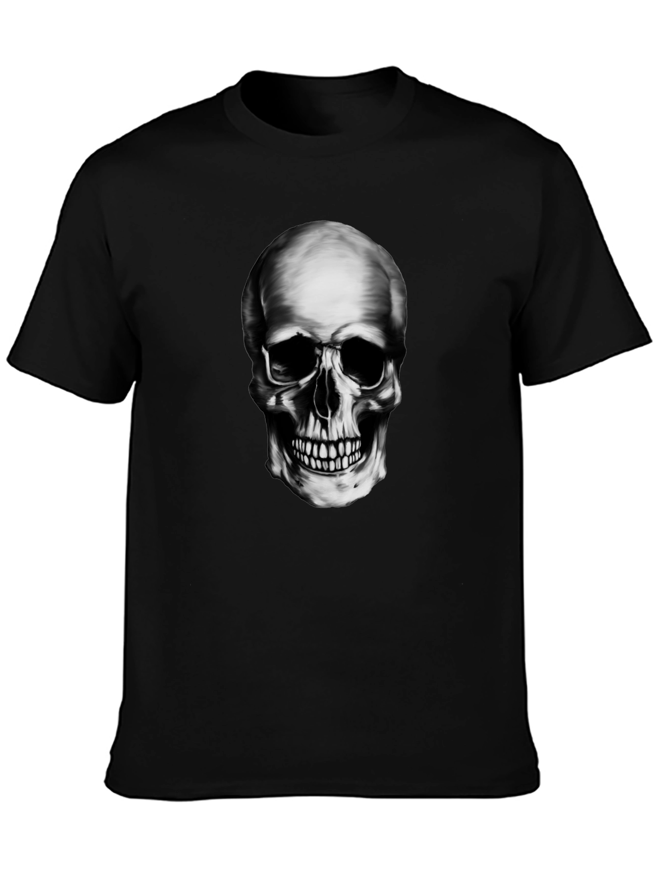 Skull Graphic Black T-Shirt - Edgy Style
