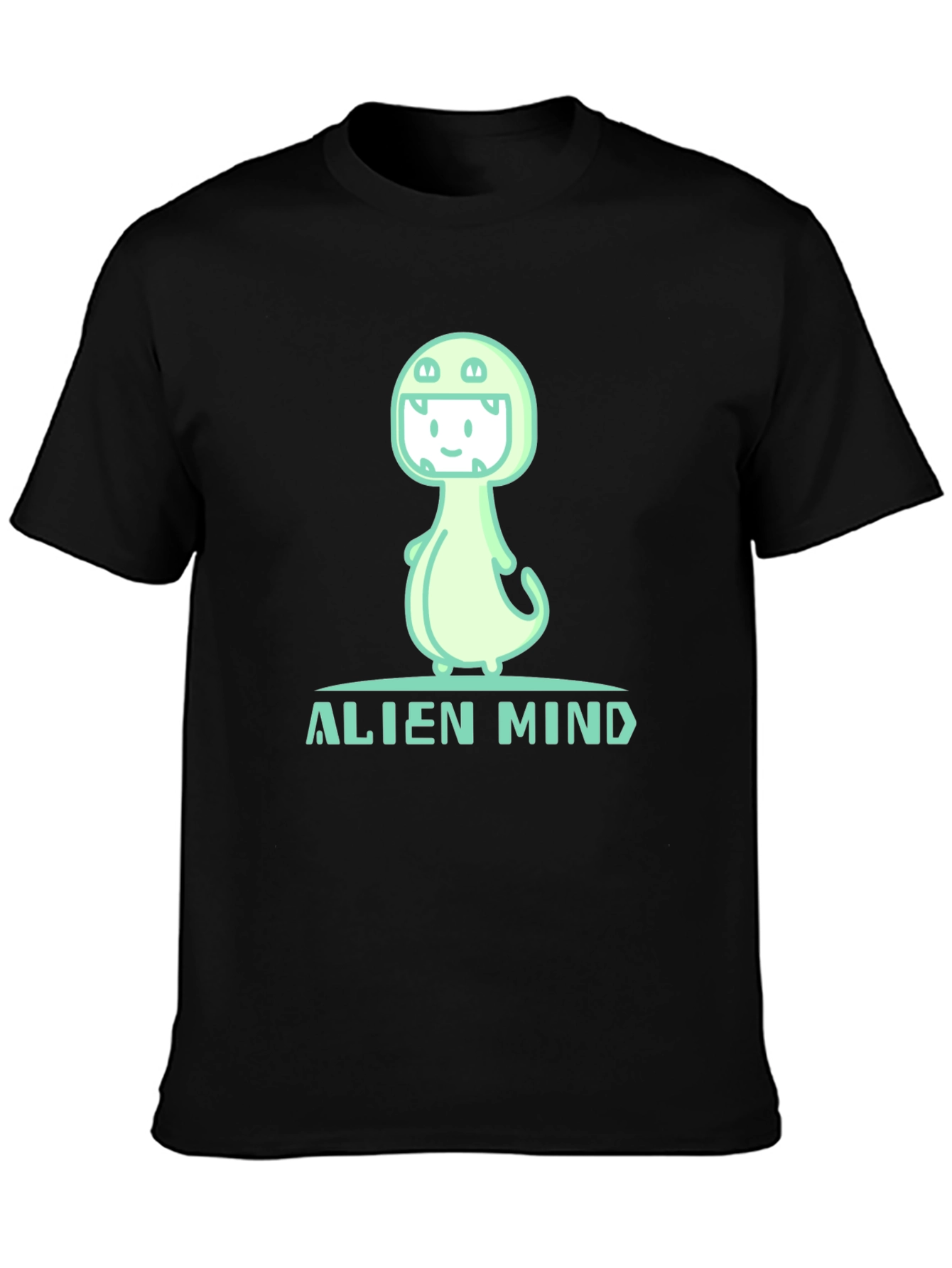 Alien Mind Graphic Tee - Comfy Black T-Shirt