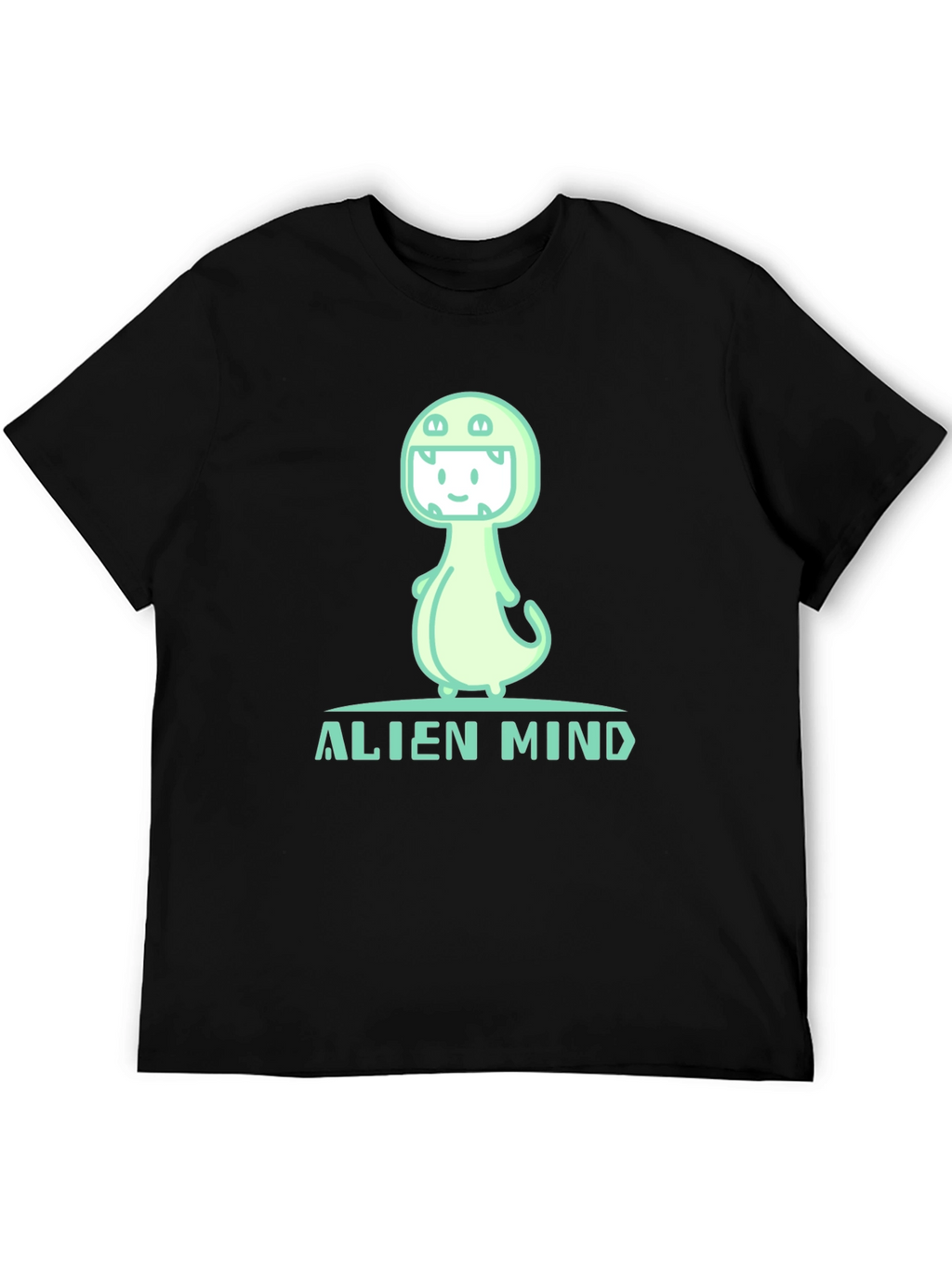 Alien Mind Graphic Tee - Comfy Black T-Shirt