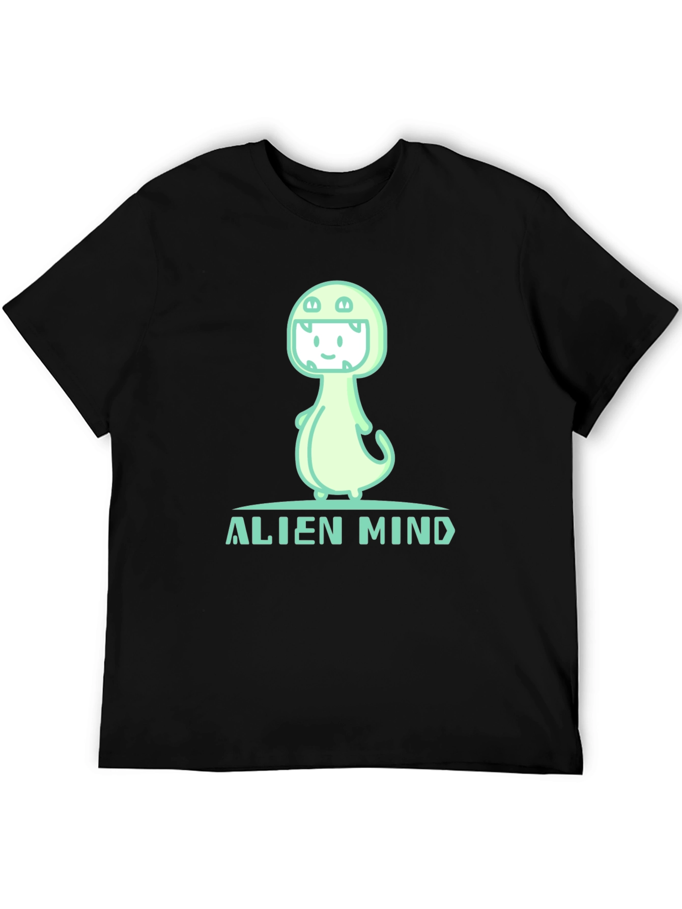 Alien Mind Graphic Tee - Comfy Black T-Shirt
