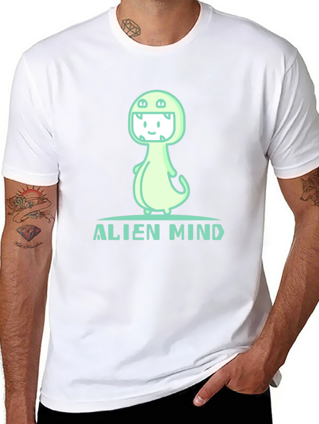 Alien Mind Graphic Tee - Comfy Black T-Shirt