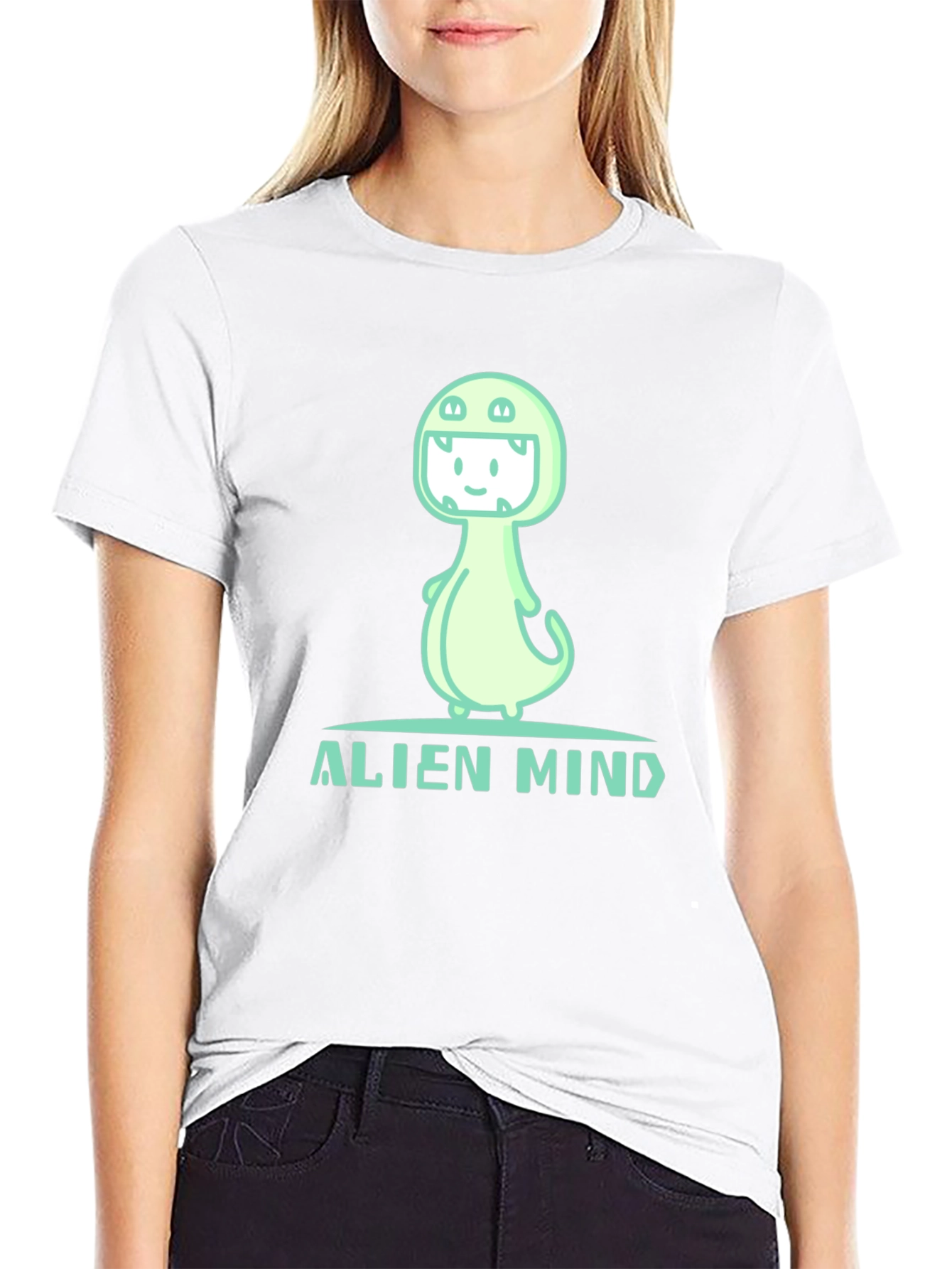 Alien Mind Graphic Tee - Comfy Black T-Shirt