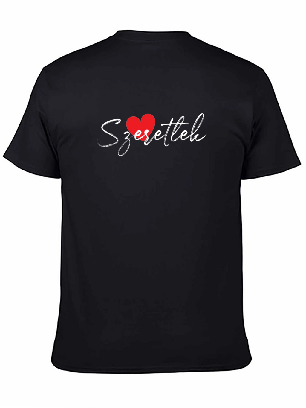 Szerettelek Heart Graphic T-Shirt - Black