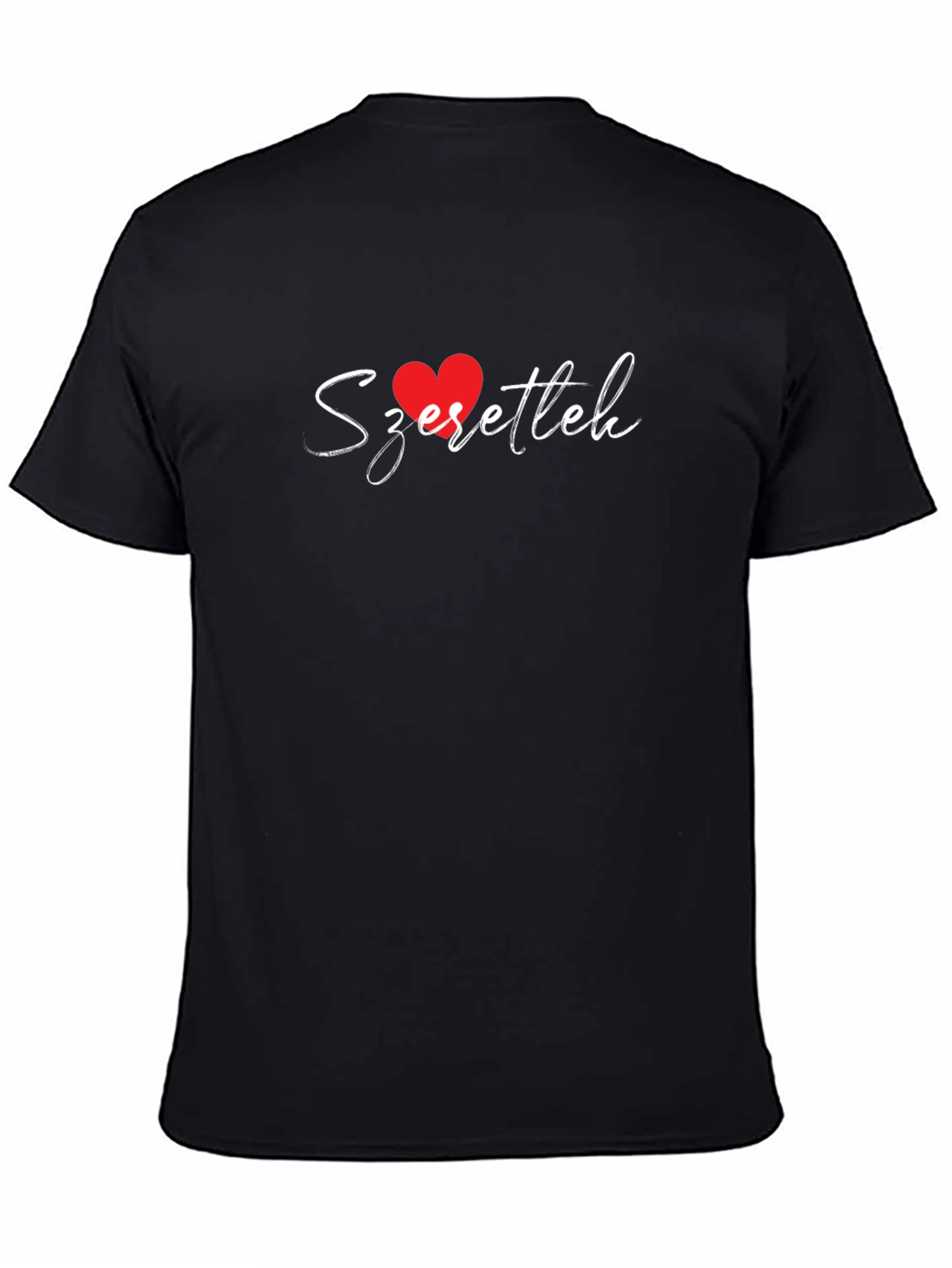 Szerettelek Heart Graphic T-Shirt - Black