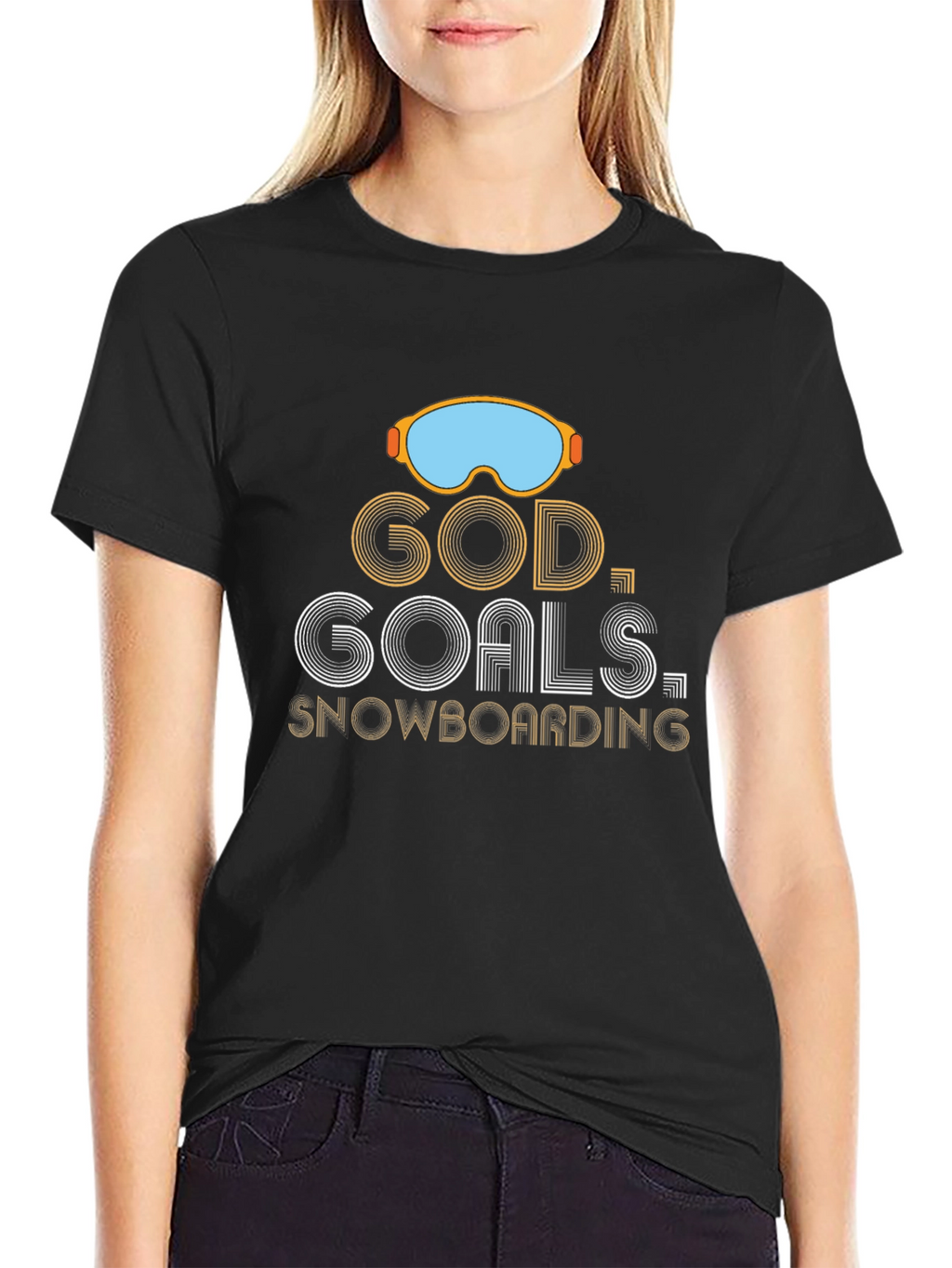 God Goals Snowboarding Graphic T-Shirt