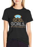 God Goals Snowboarding Graphic T-Shirt
