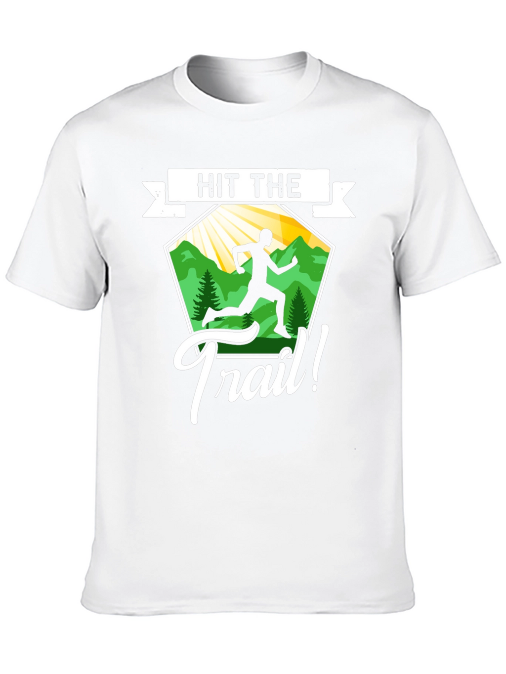 Hit the Trail Graphic Tee - Nature Running Shirt
