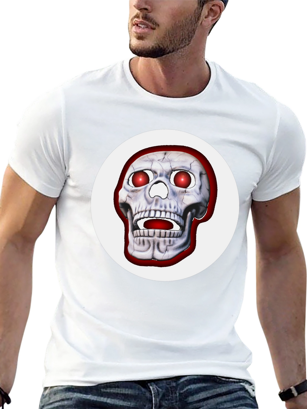 Skull Graphic T-Shirt - Bold Halloween Tee