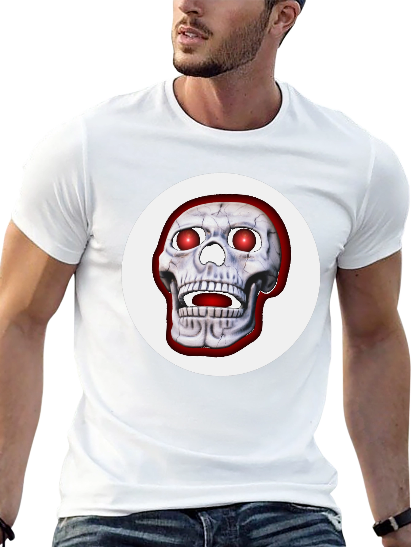 Skull Graphic T-Shirt - Bold Halloween Tee