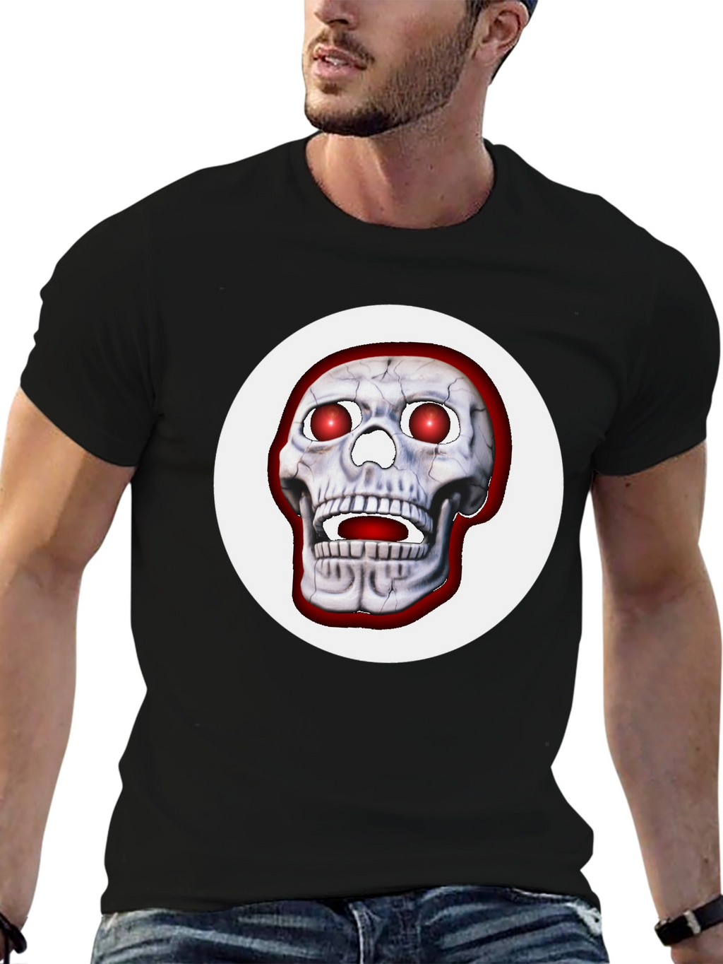 Skull Graphic T-Shirt - Bold Halloween Tee