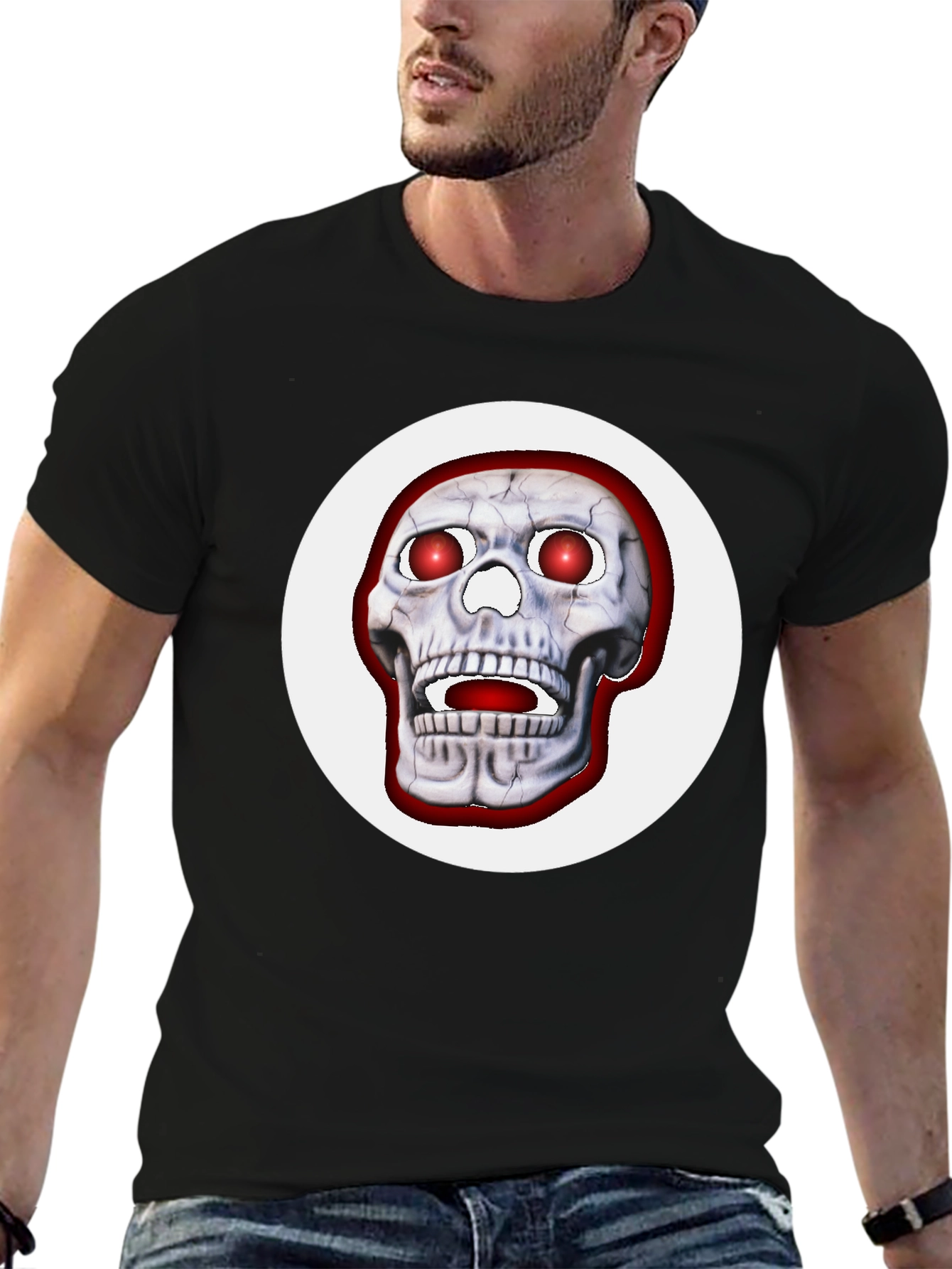 Skull Graphic T-Shirt - Bold Halloween Tee