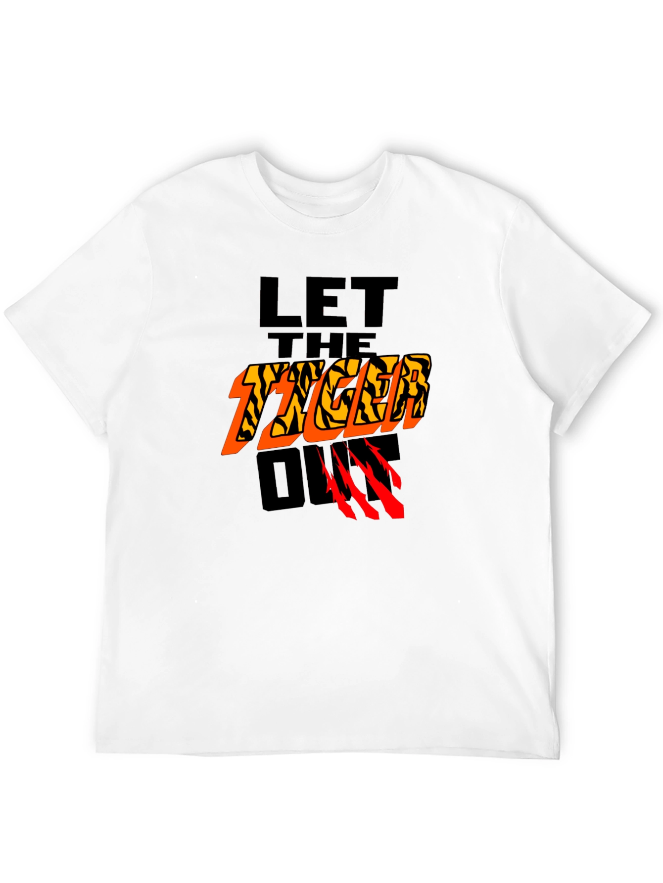 Let The Tiger Out Graphic T-Shirt - Black