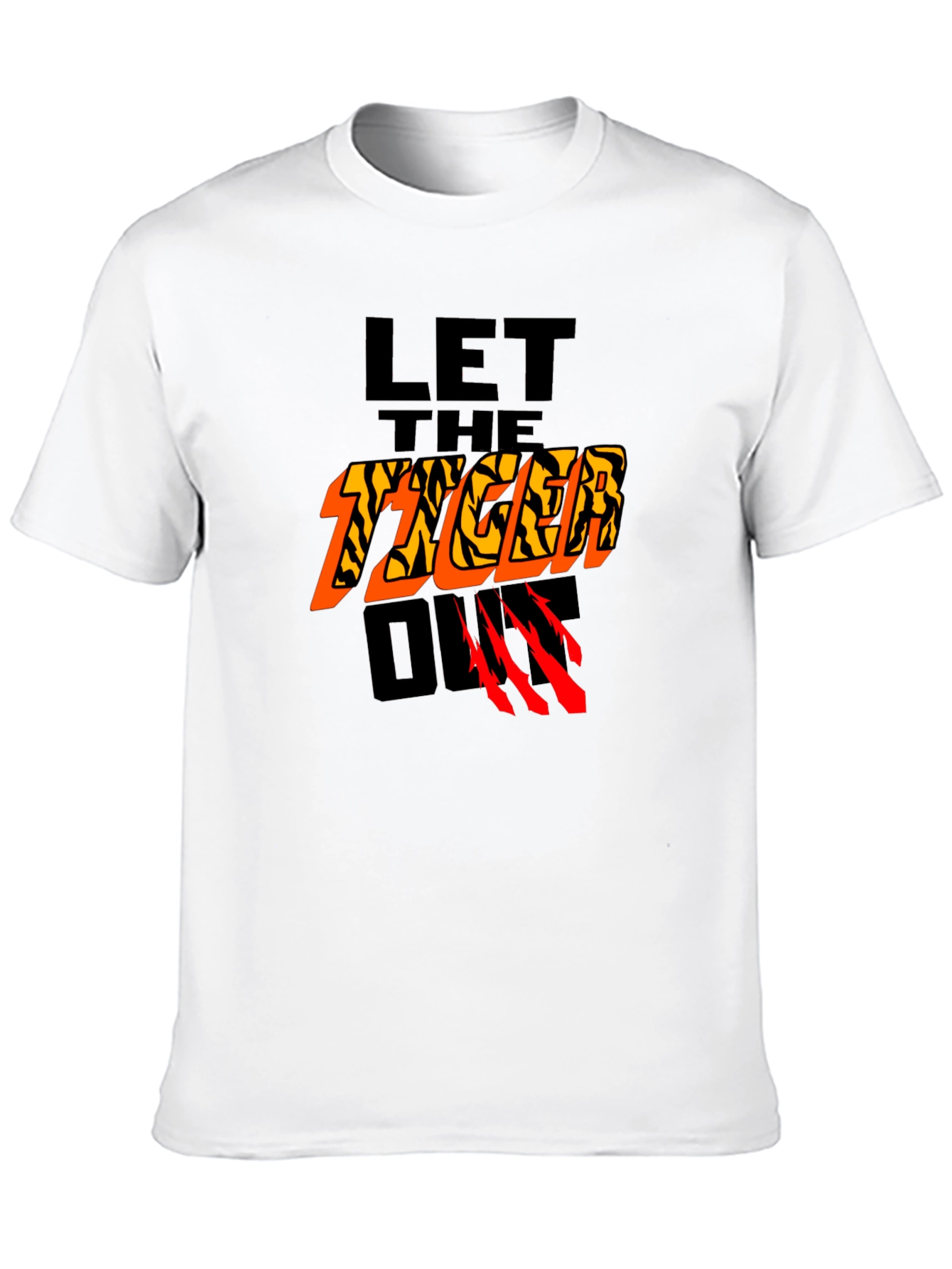Let The Tiger Out Graphic T-Shirt - Black