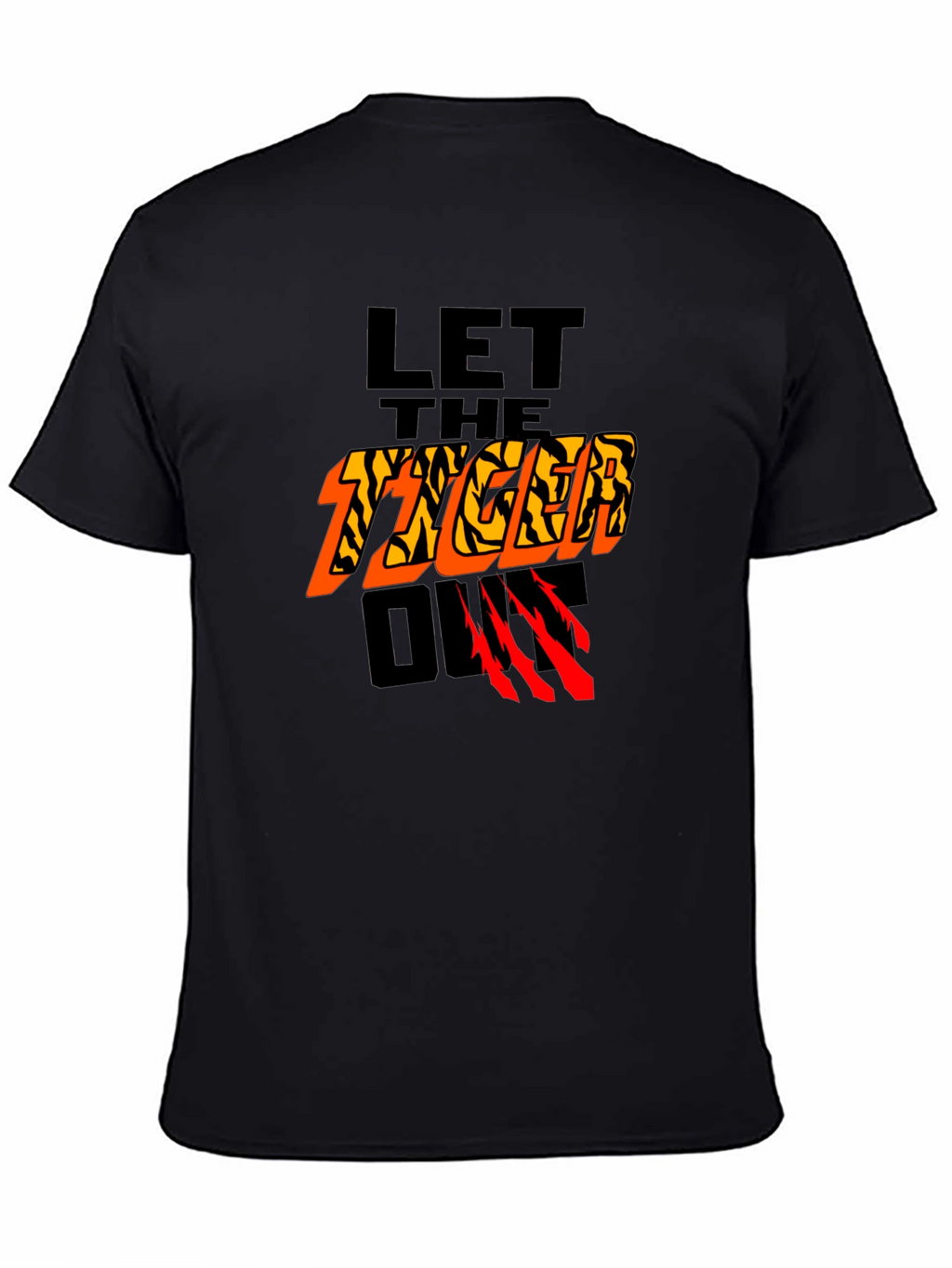 Let The Tiger Out Graphic T-Shirt - Black