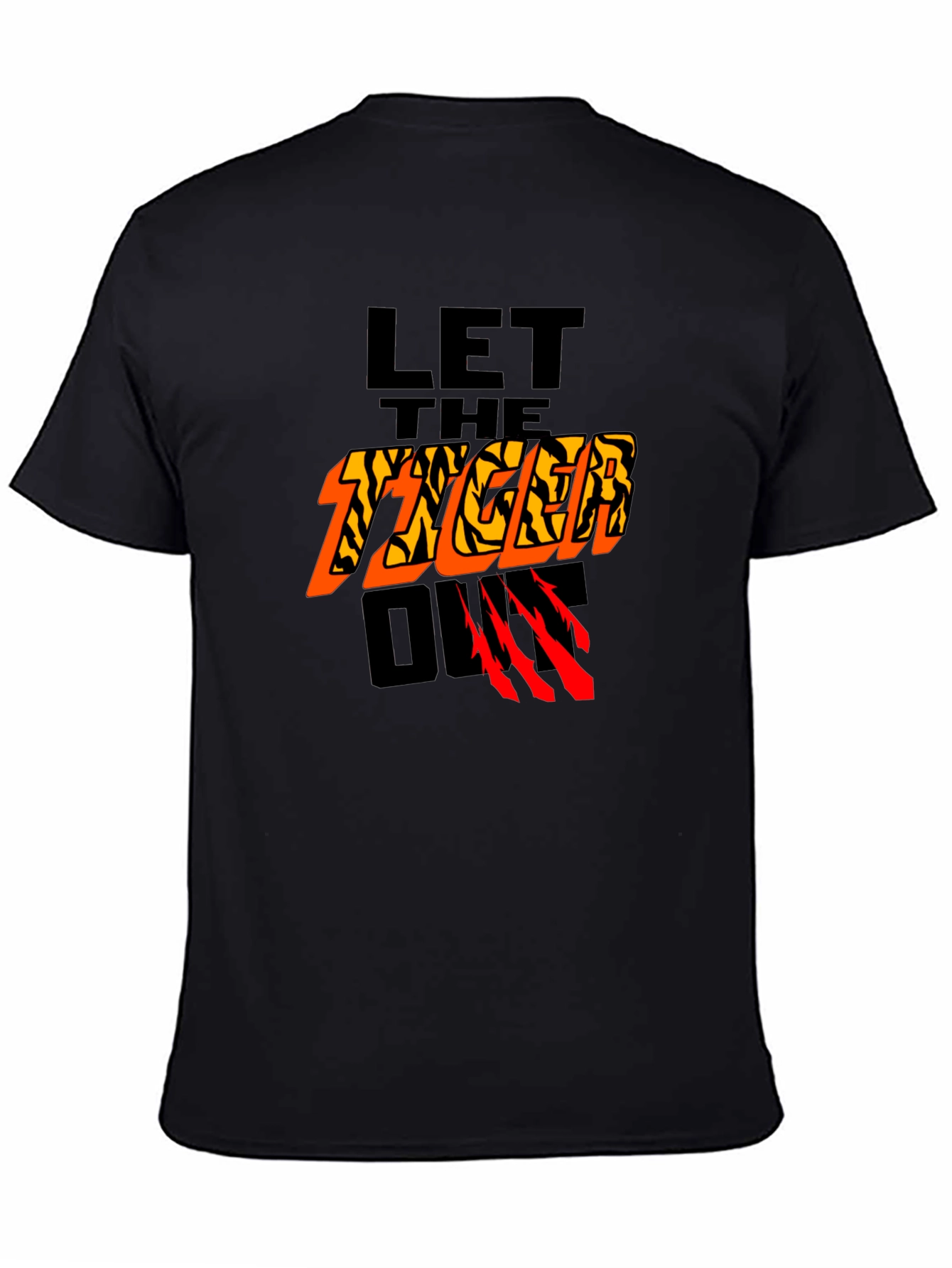 Let The Tiger Out Graphic T-Shirt - Black