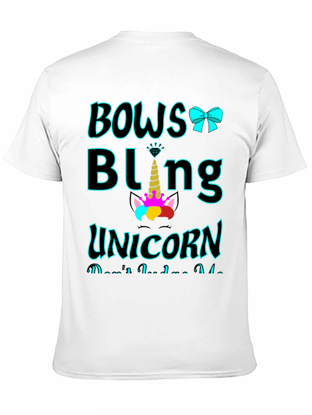 Bows Bling Unicorn Graphic Tee