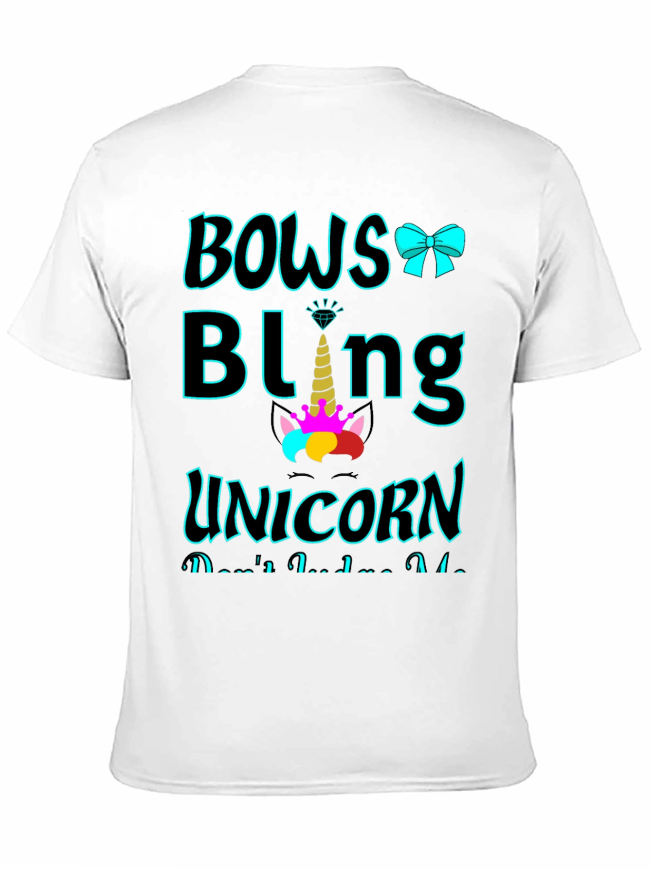 Bows Bling Unicorn Graphic Tee