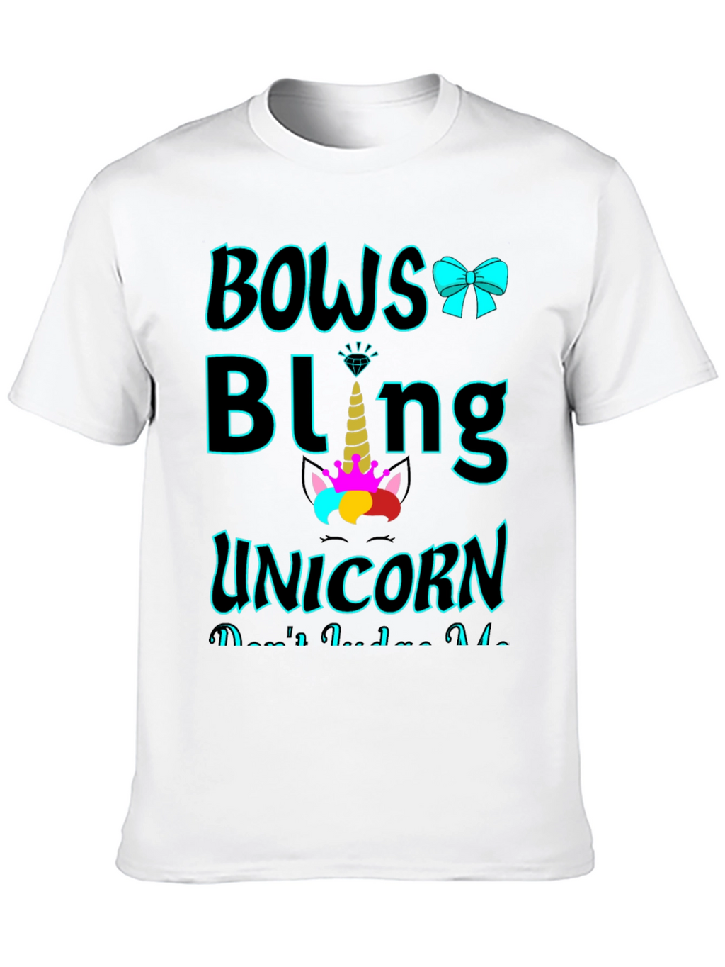 Bows Bling Unicorn Graphic Tee