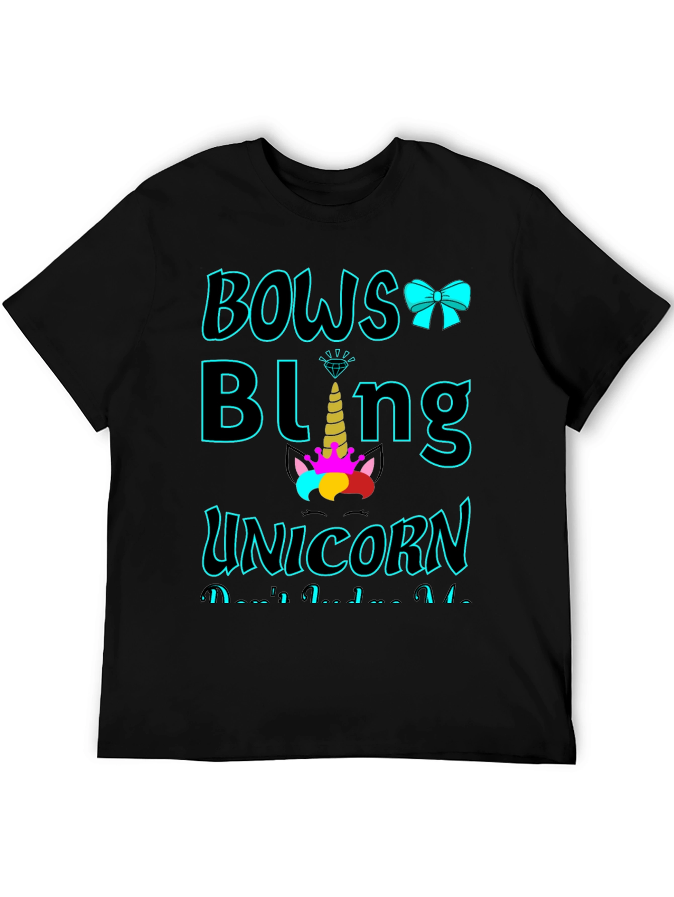 Bows Bling Unicorn Graphic Tee