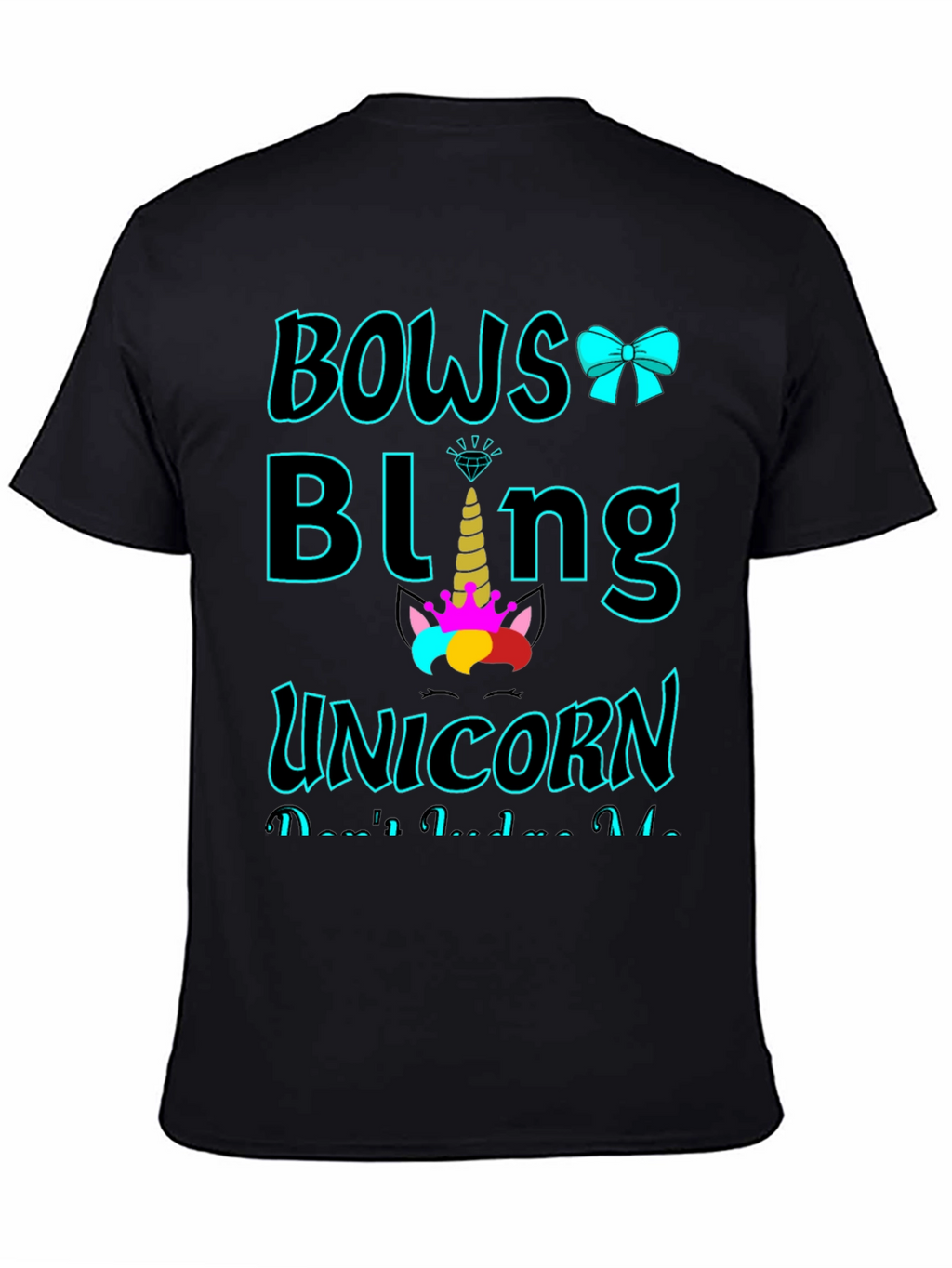 Bows Bling Unicorn Graphic Tee