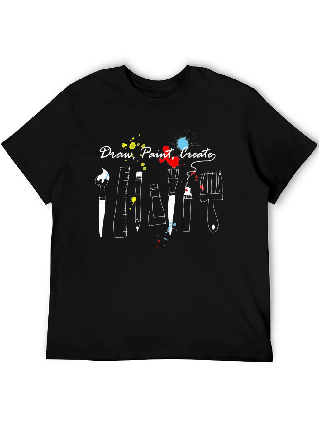 Draw Paint Create T-Shirt - Artistic Graphic Tee