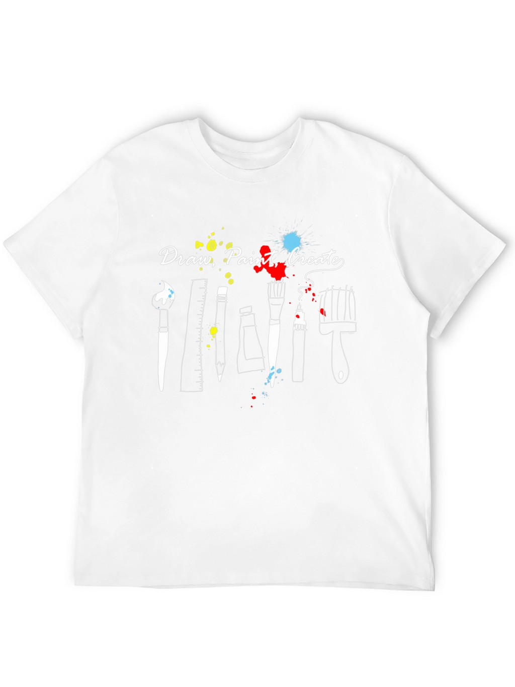 Draw Paint Create T-Shirt - Artistic Graphic Tee