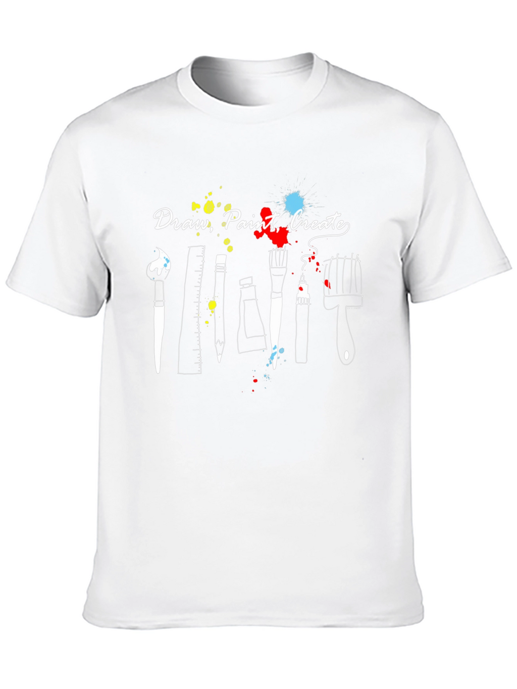 Draw Paint Create T-Shirt - Artistic Graphic Tee