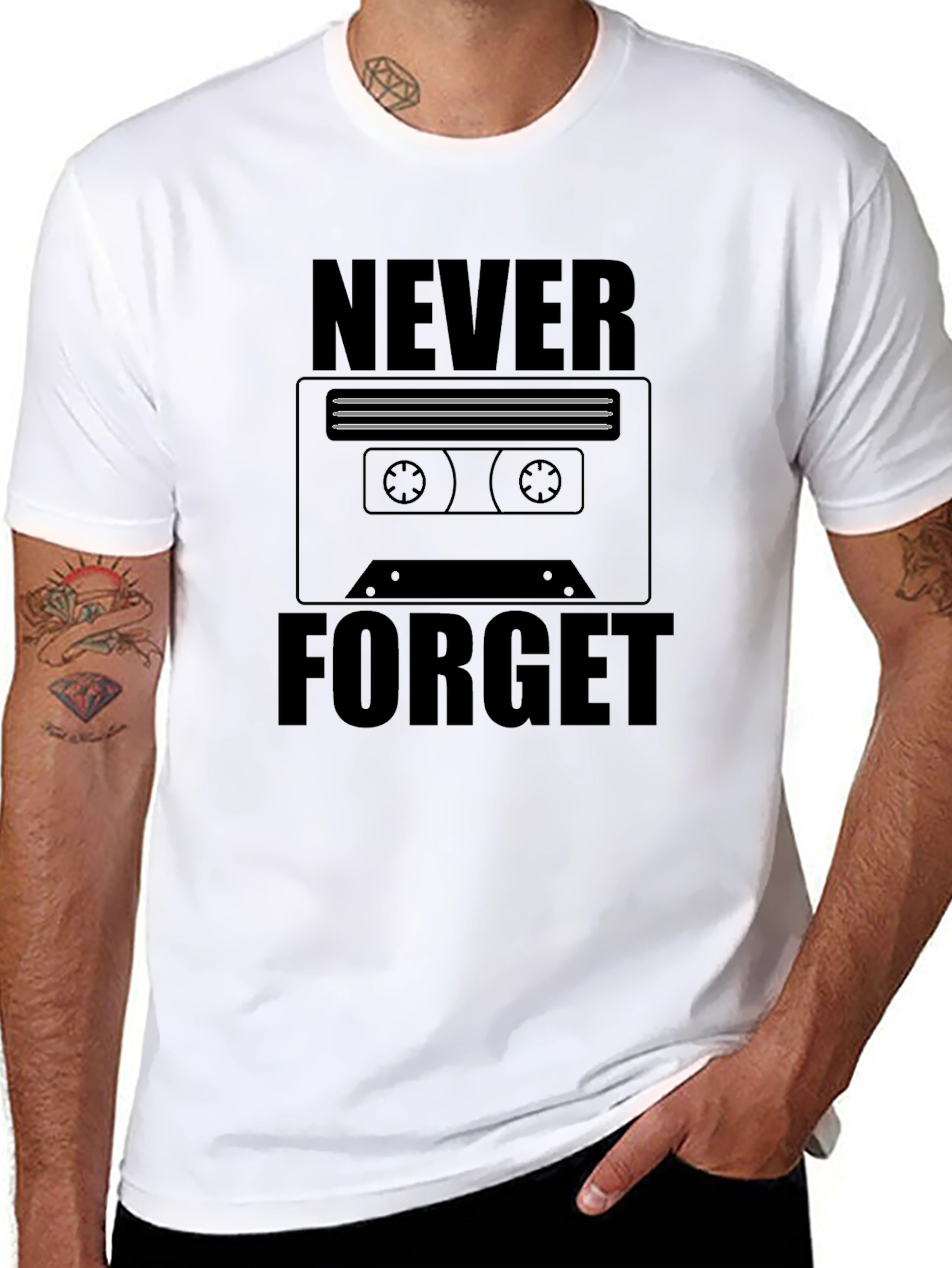 Retro Cassette Tape T-Shirt - Never Forget